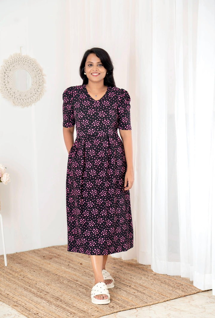 Midi Laila Thick Waffle Dress