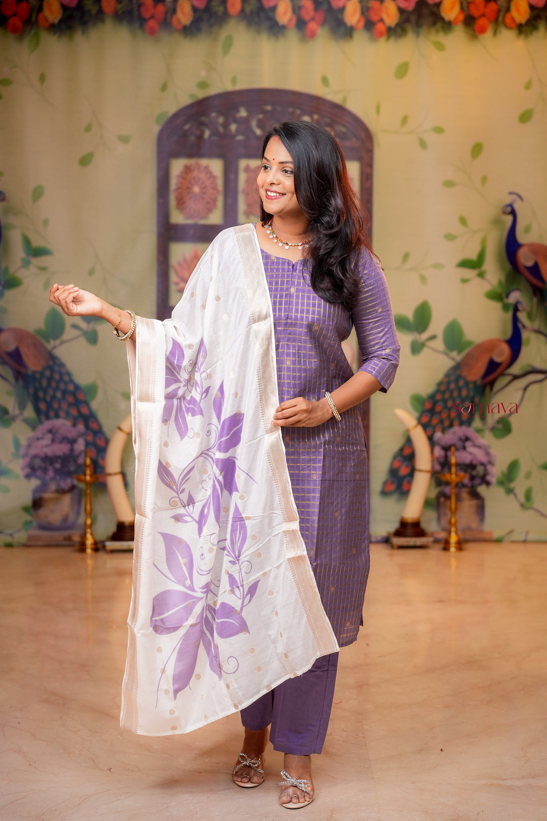 Radha raw silk Kurta 3 piece set