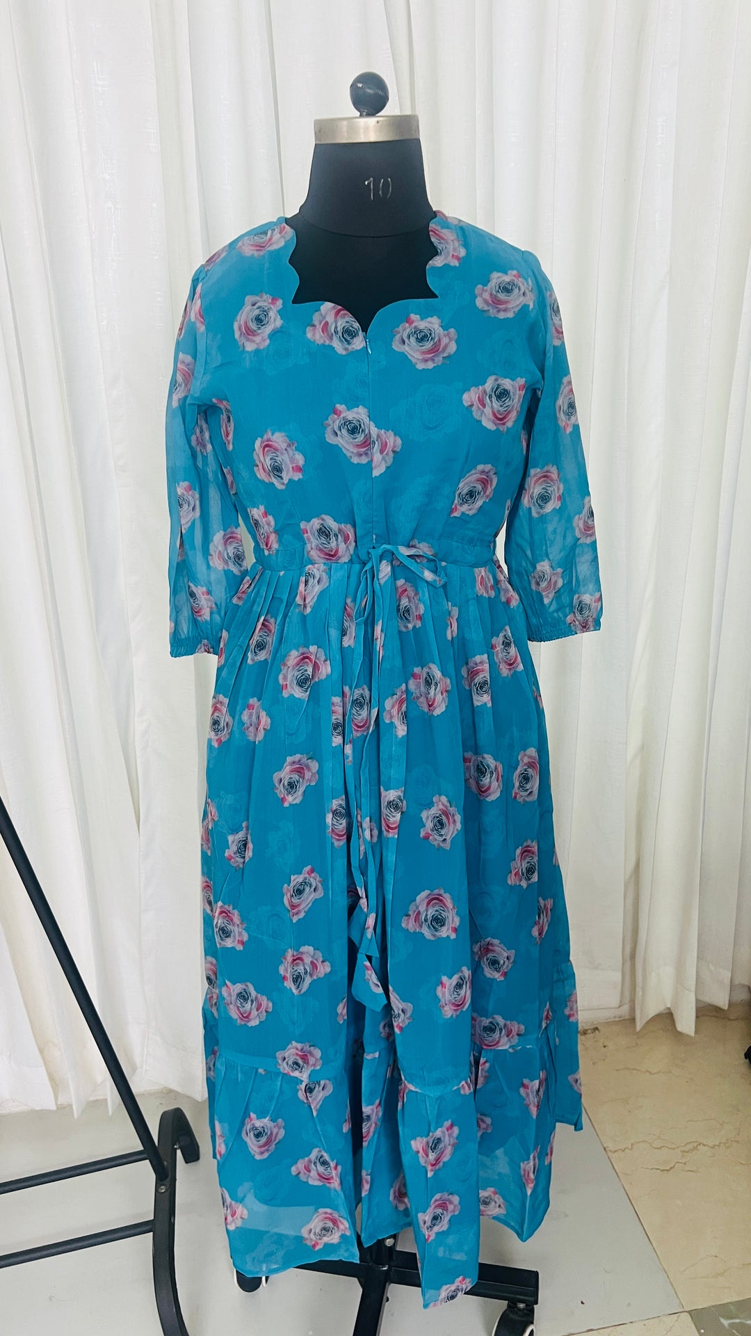Heera georgette casual  Dress With Lining ( No-Iron Everyday Dress)