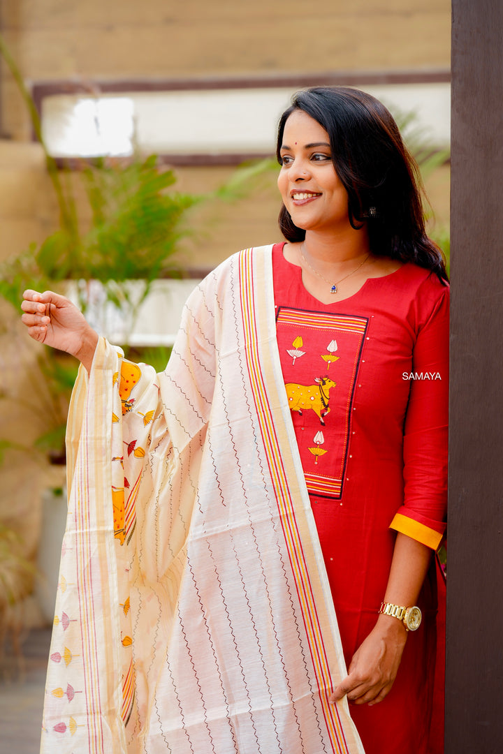 Sunset  Cotton 3 piece Set with lining