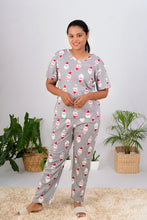 Load image into Gallery viewer, Grey Santa Claus Pant Set relaxed fit
