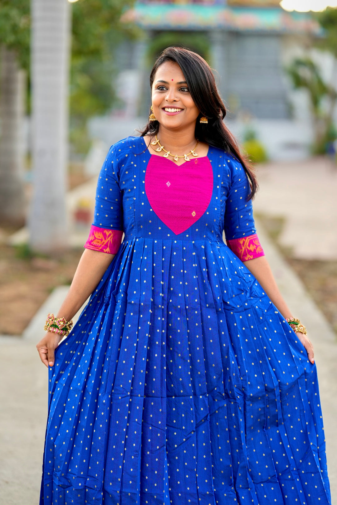 Darshini  maxi festive Dress With Lining