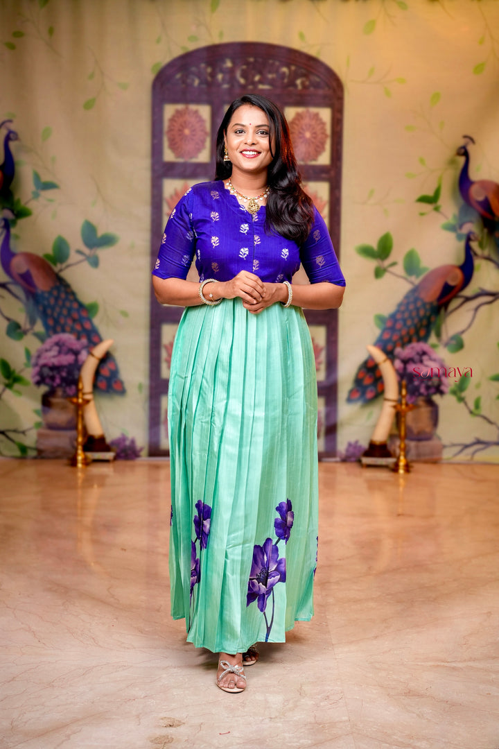Yazlini - purple  festive  maxi dress with lining