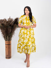 Load image into Gallery viewer, Yellow Green casual Dress With Lining
