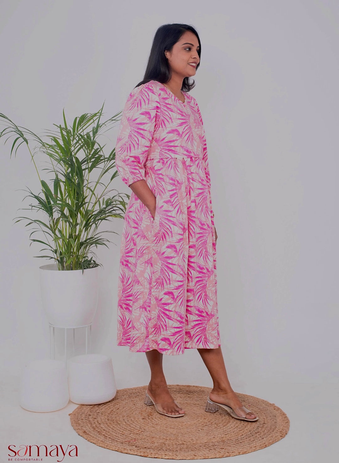 Midi Baby Pink thick  Weight Dress