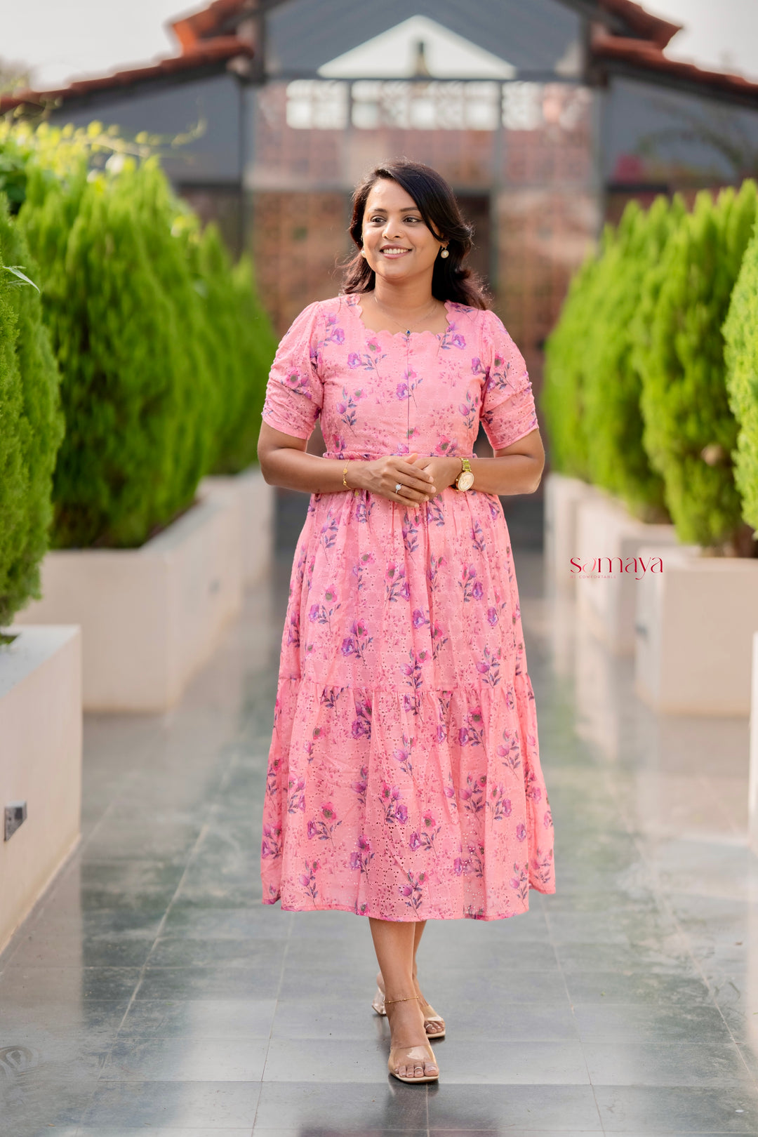 Pearly Hakoba Dress With Lining