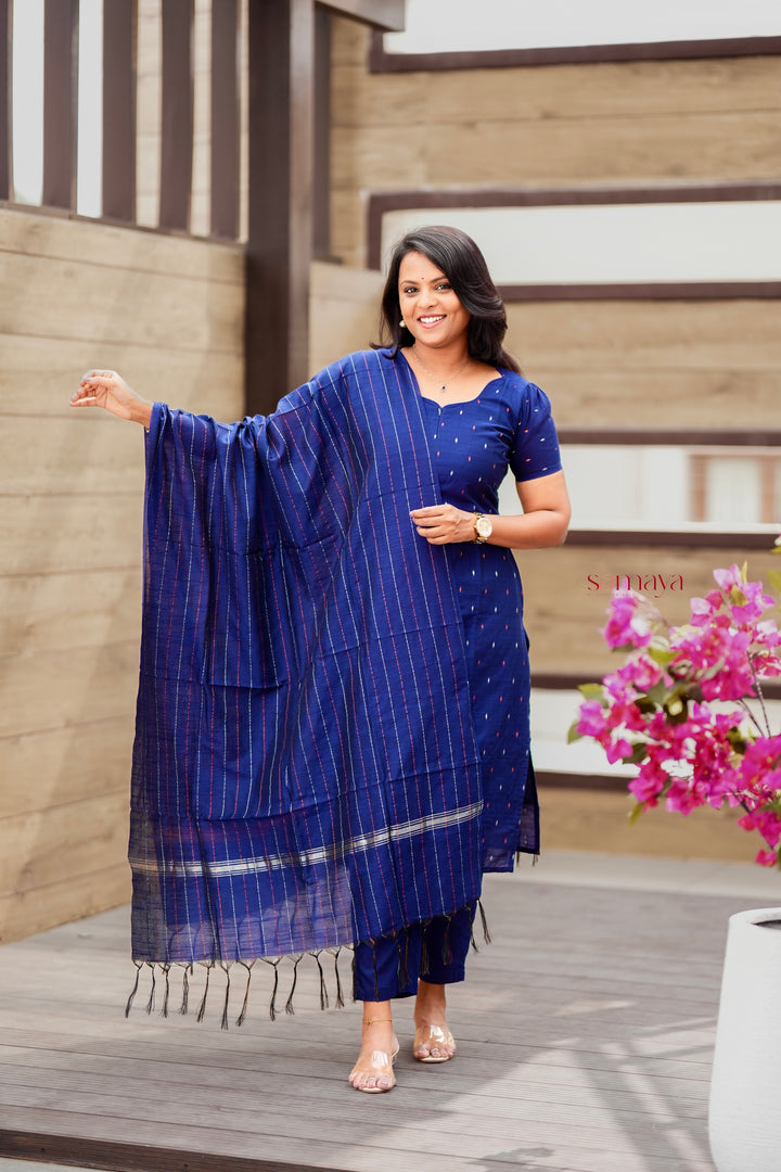 Navya  raw silk suit set with dupptta( set of 3) ready to dispatch