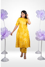 Load image into Gallery viewer, Manjal  cotton Kurta set (button opening)
