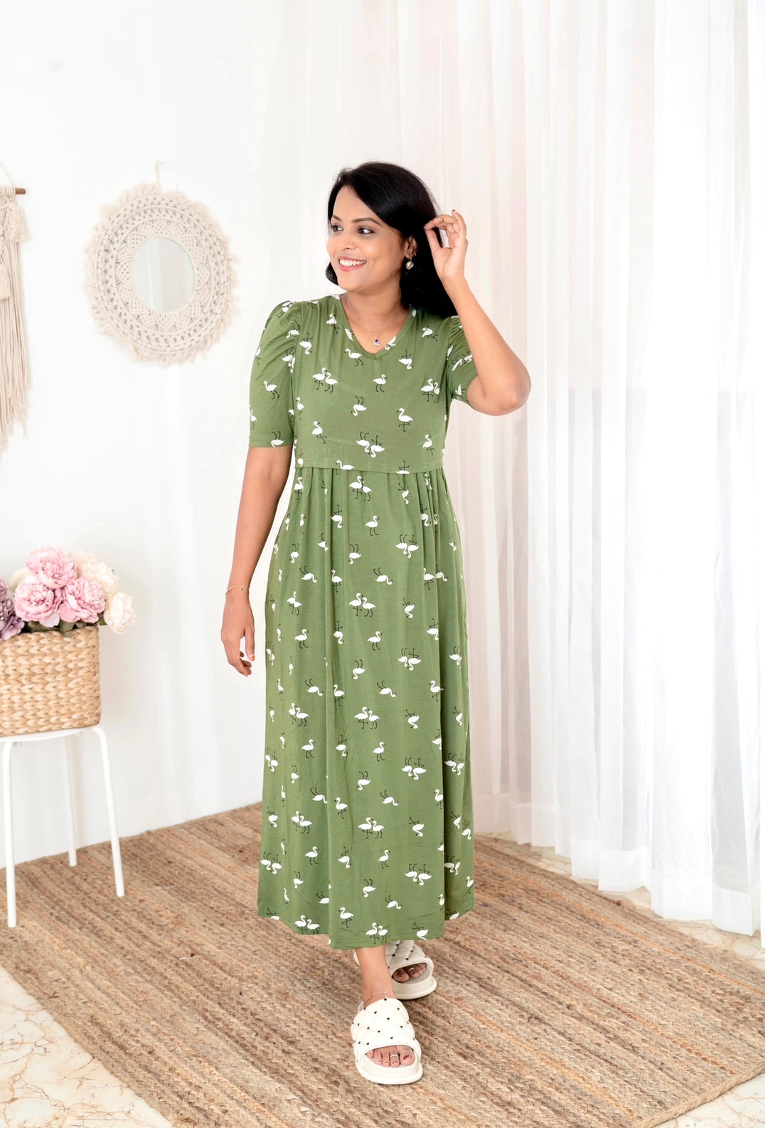 Maxi Flamingo Light Weight Dress