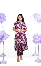 Load image into Gallery viewer, Nila cotton kurta  set (button opening)
