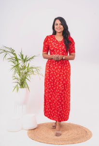 Maxi Scarlet  floral ultra Light Weight Dress