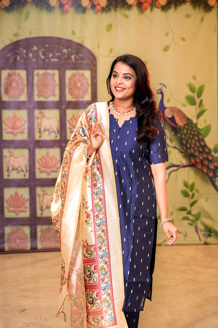 Iravi raw silk Kurta 3 piece set