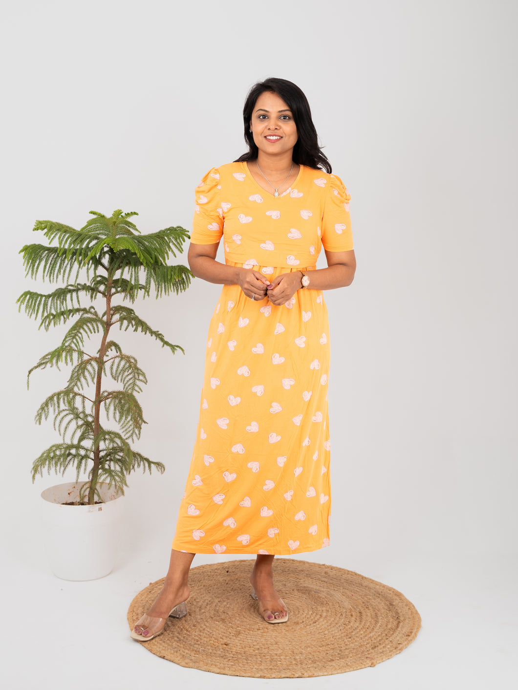 Maxi Light Weight orange Dress summer special