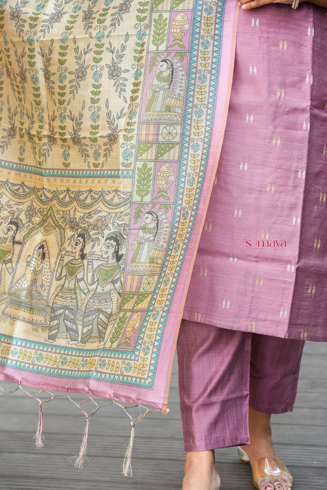 Swathi 3 piece raw silk suit set with Dupatta ( ready to dispatch)