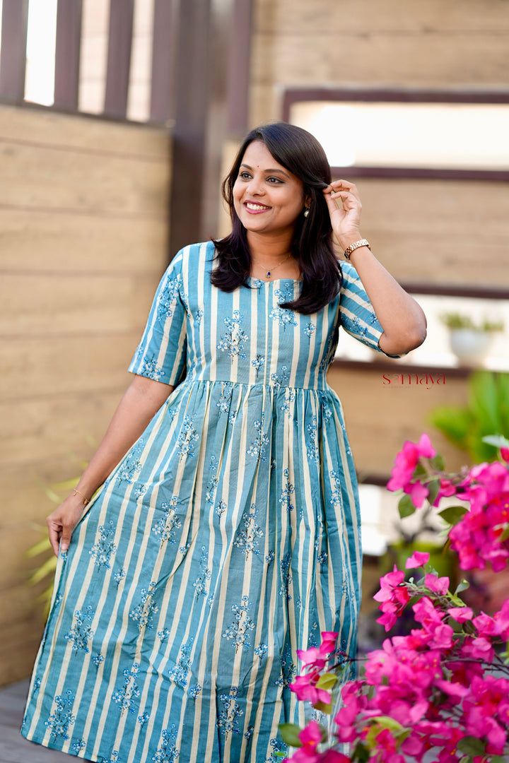 Gracy  stripes  casual Dress With Lining( limited stock ) dispatch on June 20 th pre order