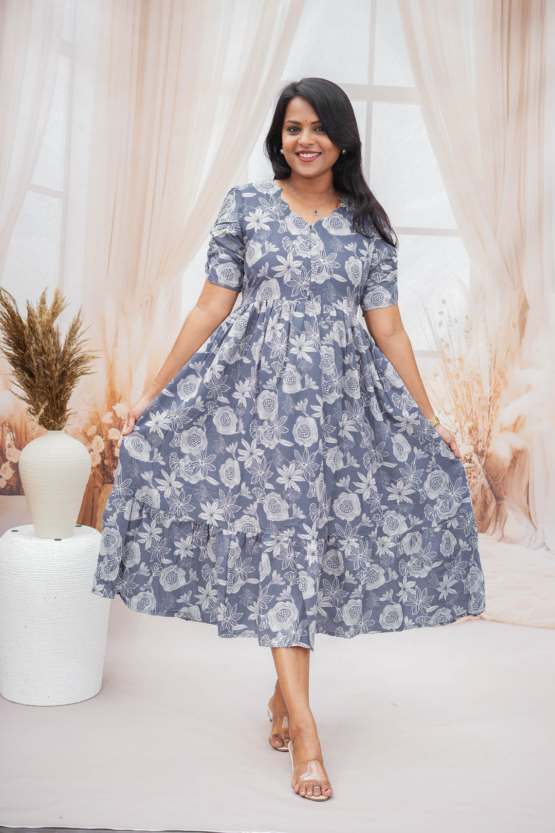 Geetha Day to Night Dress Without Lining( Wrinkle-Free )