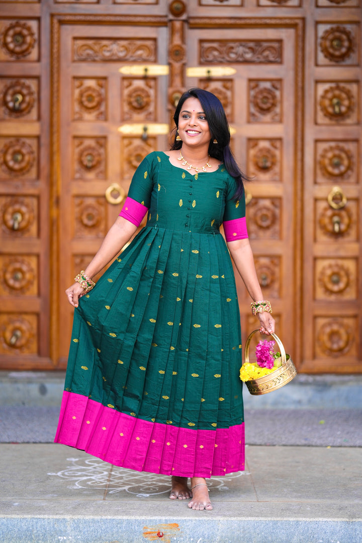 Madurai Meenakshi  maxi Dress With Lining