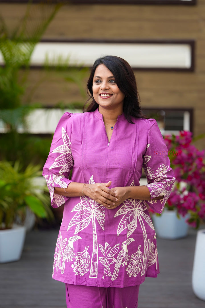 Lilac daily wear  Co-ord Set