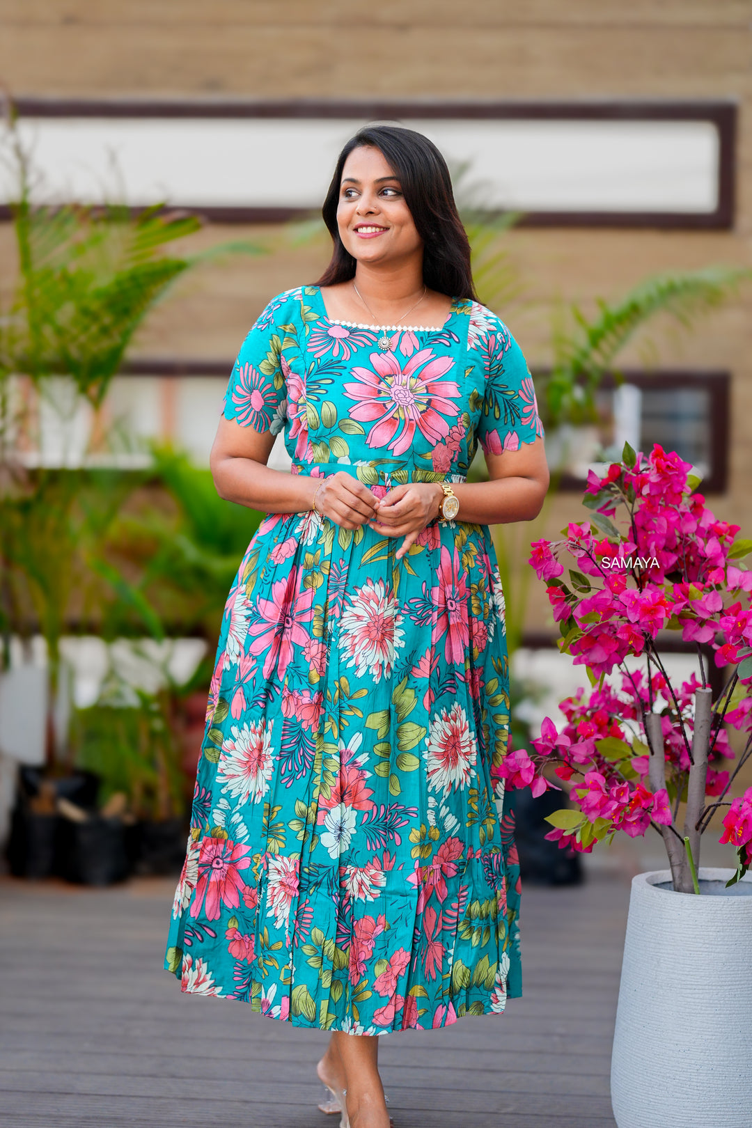 Vinu midi Casual Dress With Lining