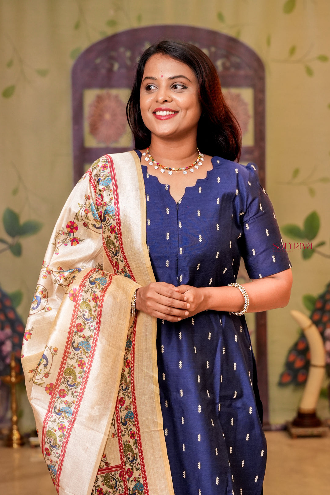 Iravi raw silk Kurta 3 piece set