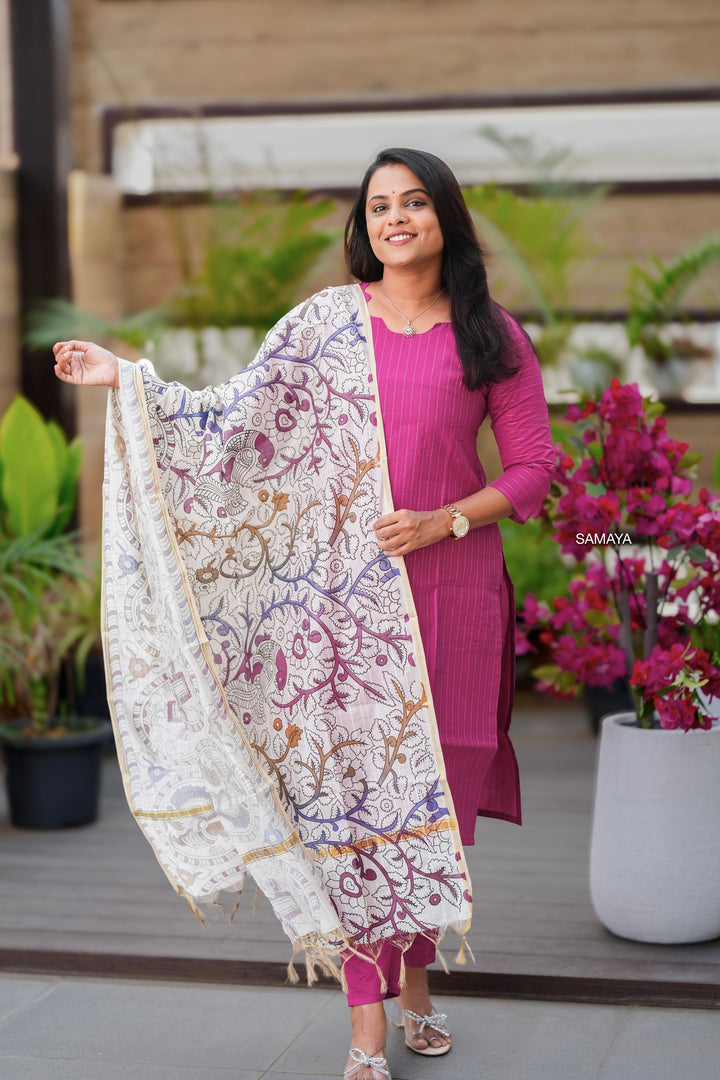 Aadhira raw silk suit set with dupptta( set of 3) ready to dispatch