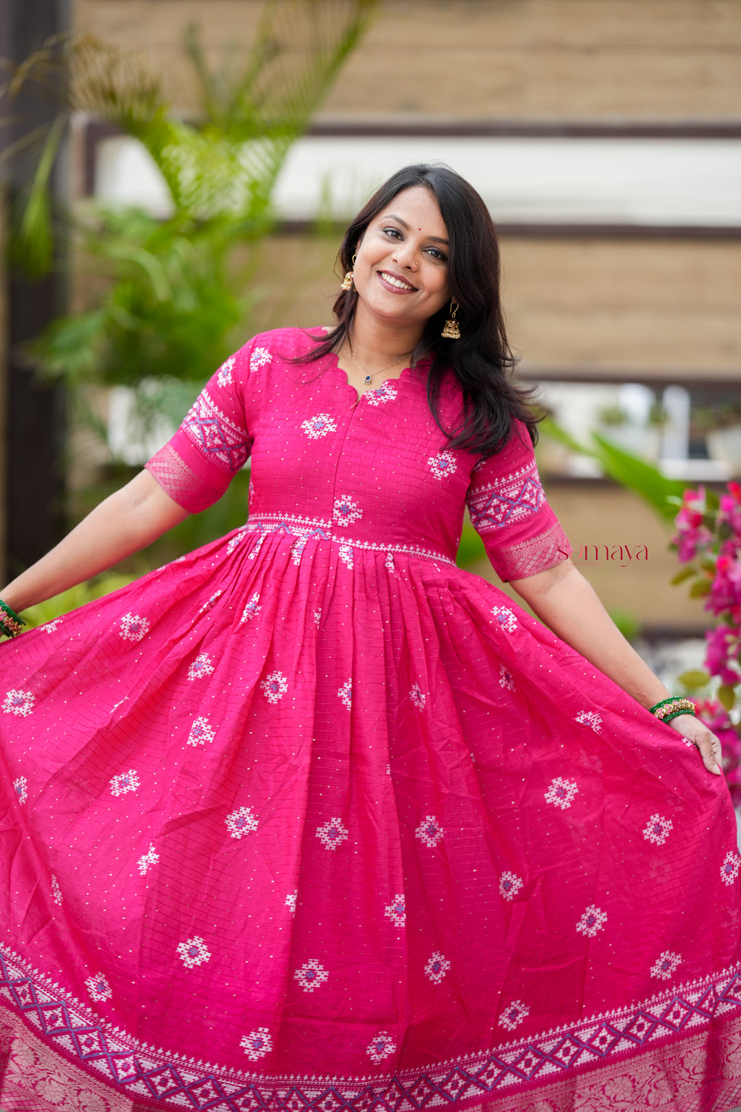 Jothika Festive  Maxi   Dress with Lining ( ready to dispatch)