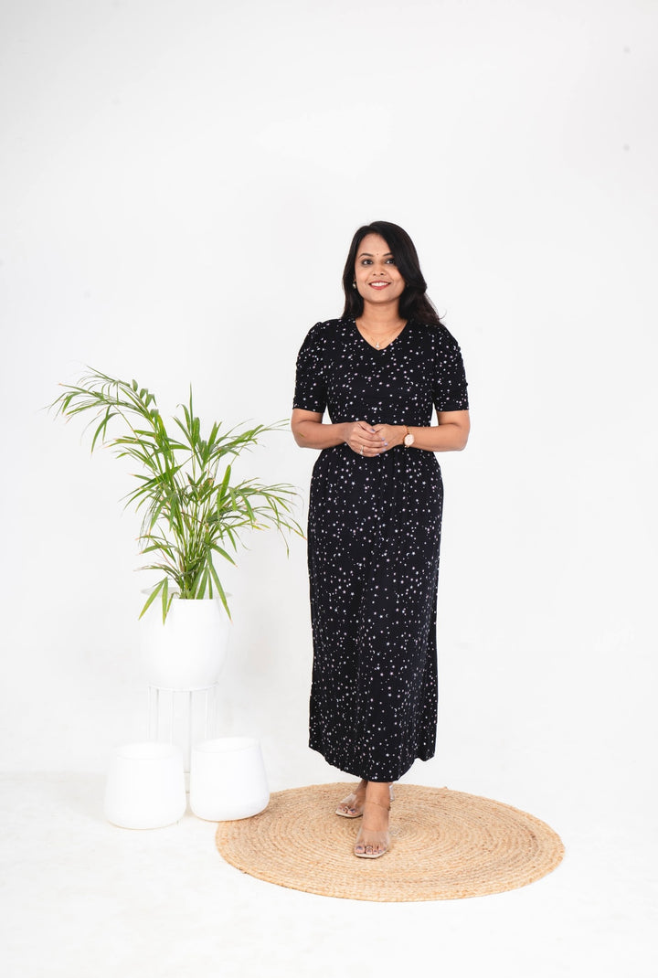 Luxury Maxi stardust  Light Weight Dress ( Minor embroidery variations sold at sale price)