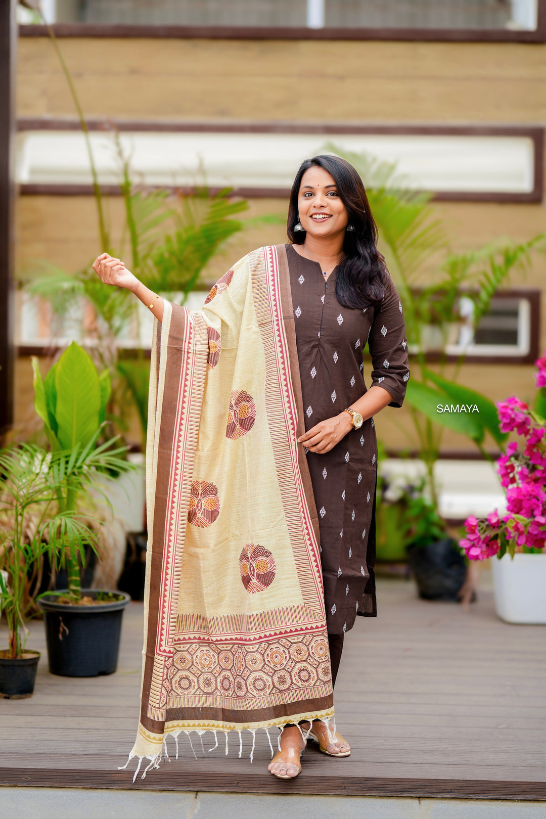 Hot chocolate cotton 3 piece Set with lining