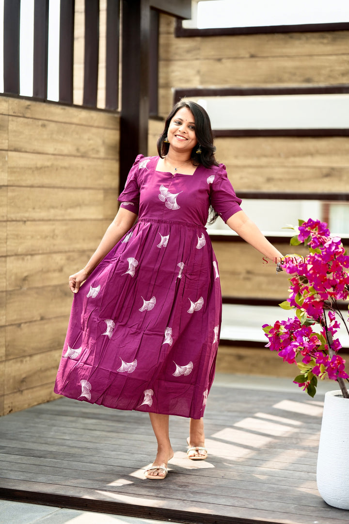 Kiara feather casual Dress With Lining( SPECIAL EDITION LIMITED STOCK )