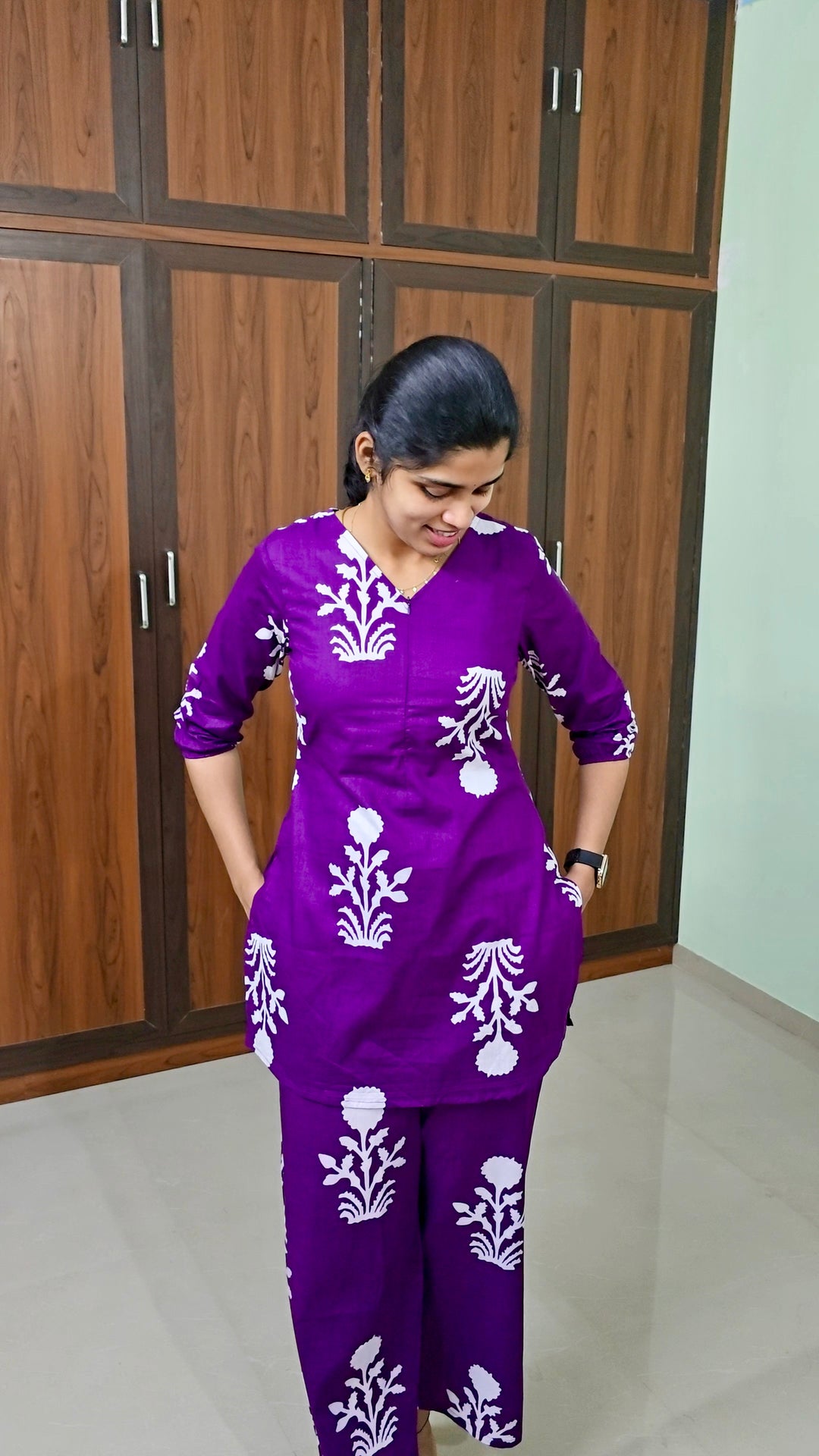 THEERA -Purple Night  Co-ord Set