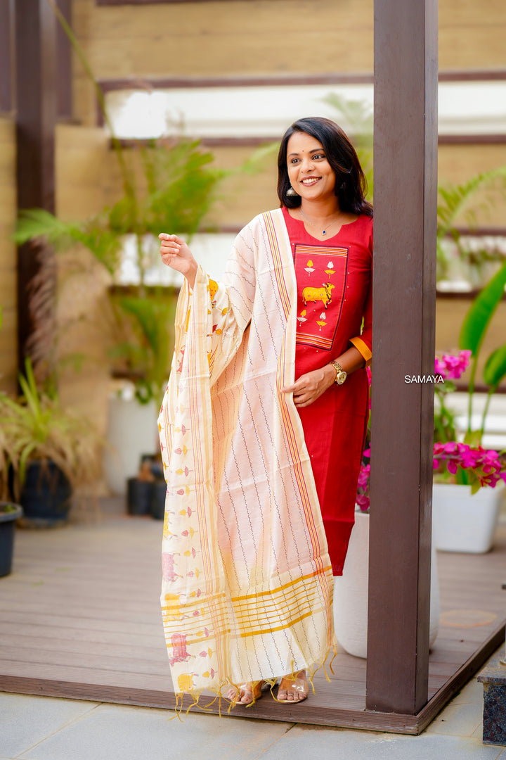 Sunset  Cotton 3 piece Set with lining