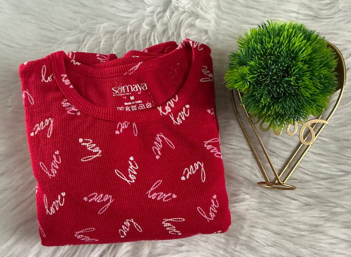 Calf Length  Love Waffle Light Weight Dress