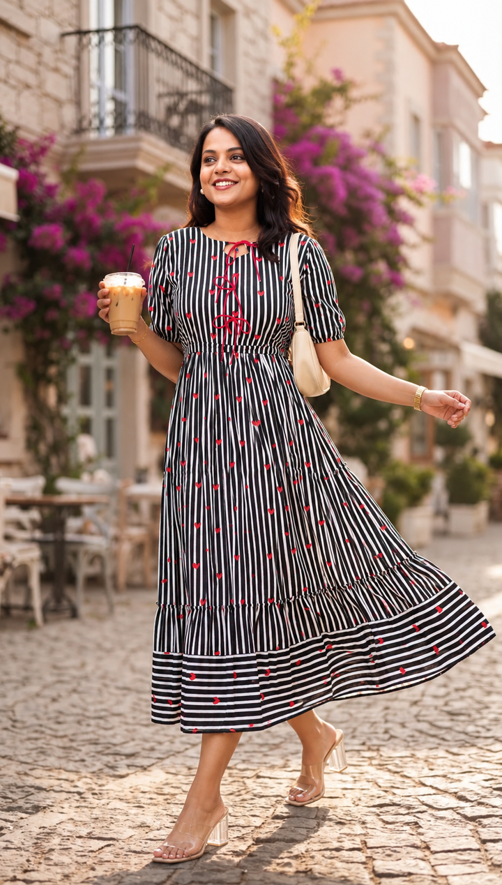 Heartly  - black   Casual Dress With Lining