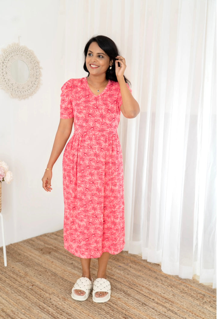 Midi Sunflower Light Weight Dress summer collection