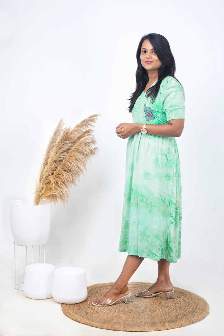 Luxury Midi crystal  Light Weight Dress ( samaya exclusive premium fabric )