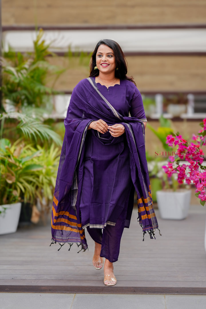 Malar Narayanpet set( top & dupptta)