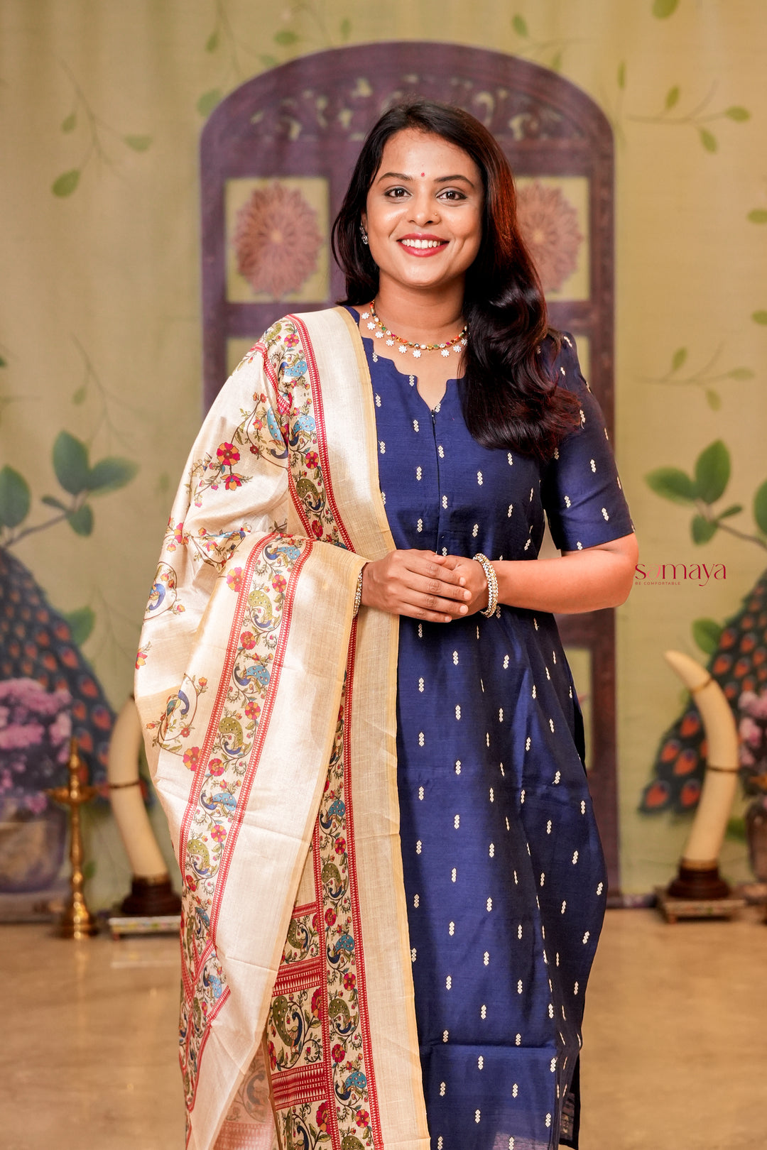 Iravi raw silk Kurta 3 piece set