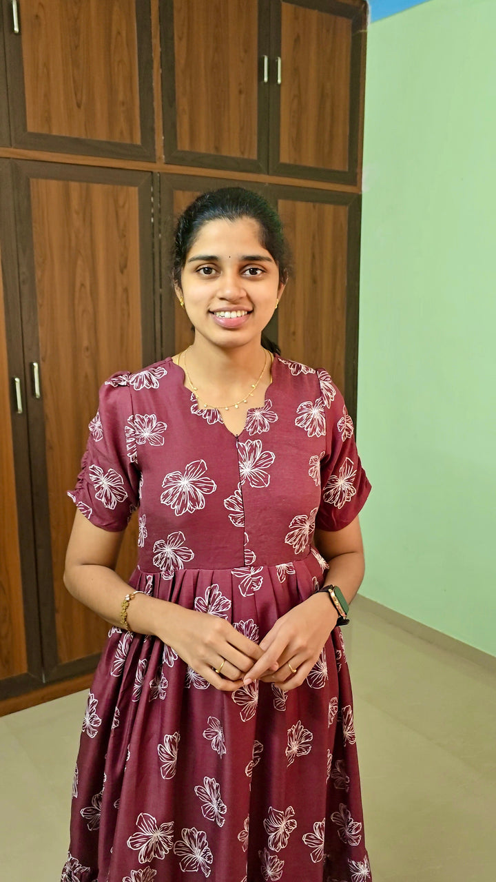 Preethi Casual Dress With Lining ( No-Iron Everyday Dress)