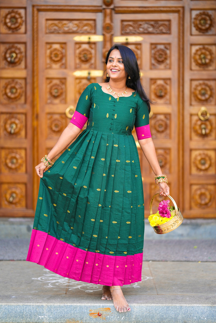 Madurai Meenakshi  maxi Dress With Lining