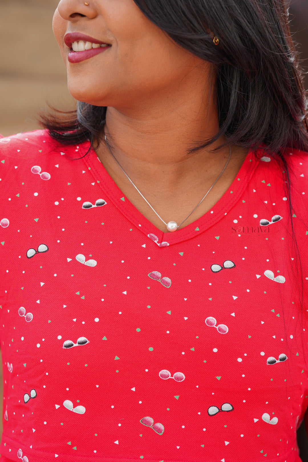 Midi Red Thick Dress