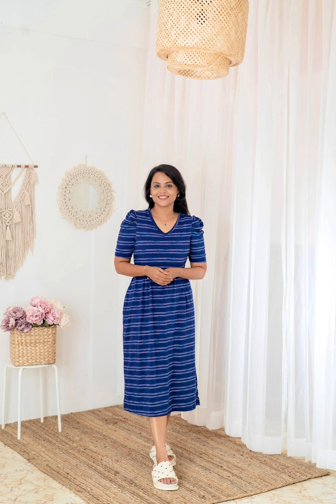 Midi Stripes  light weight Dress