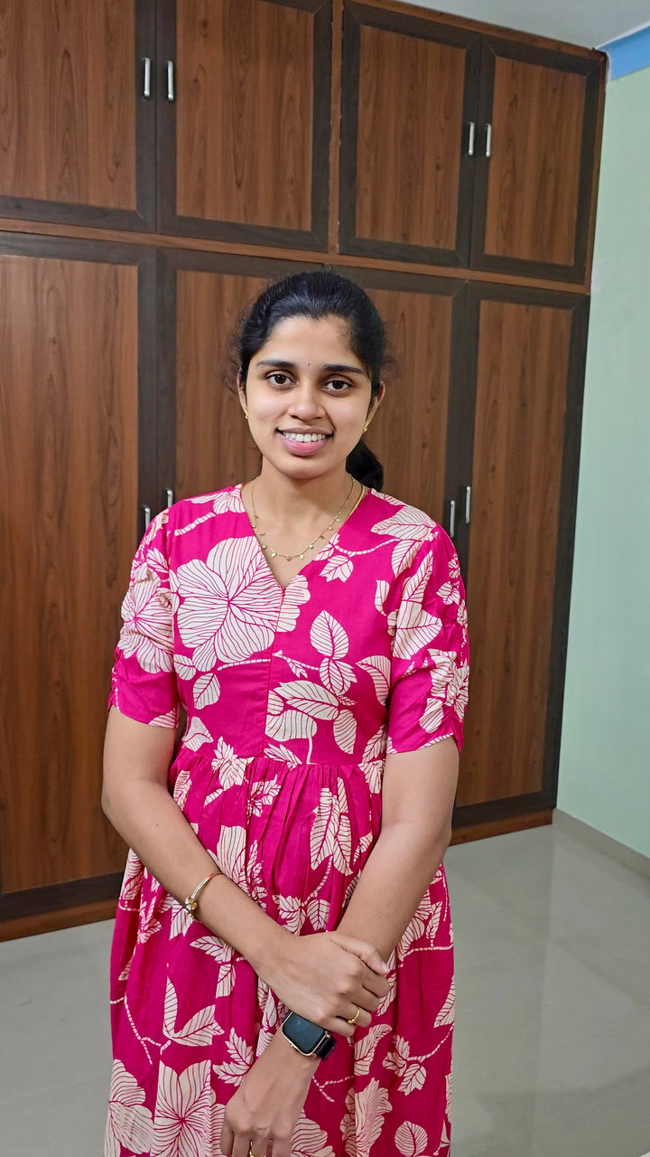 Pink day to night dress without lining