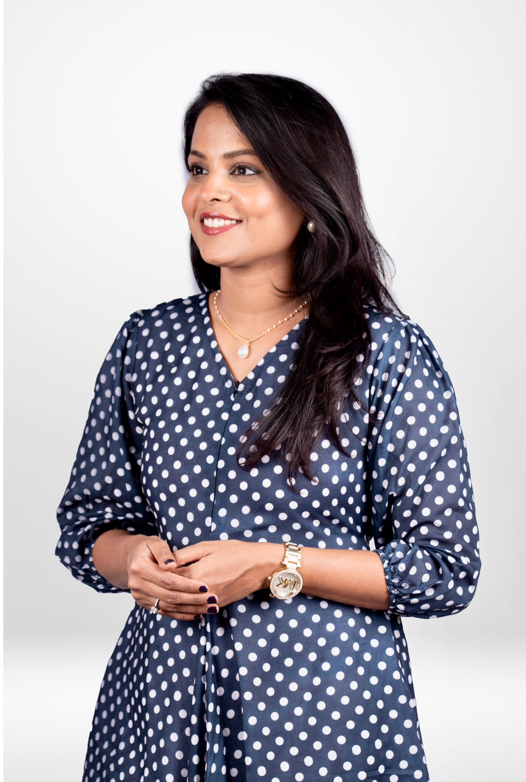 Polka dot  Dress With Lining