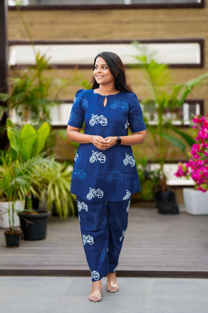 Nila-Blue cycle co-ord set