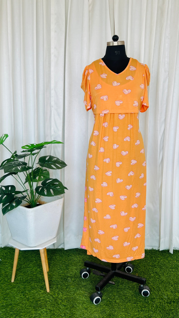 Maxi Light Weight orange Dress