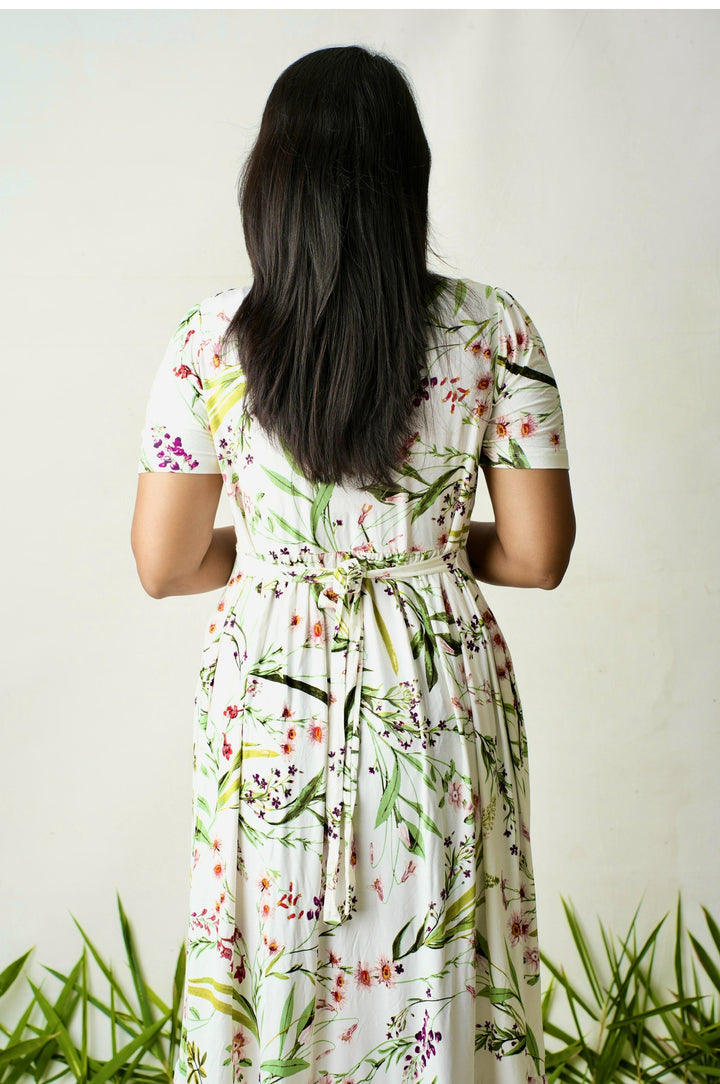 Luxury Maxi Amore Dress with frill light weight