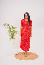 Load image into Gallery viewer, Maxi Scarlet  floral ultra Light Weight Dress
