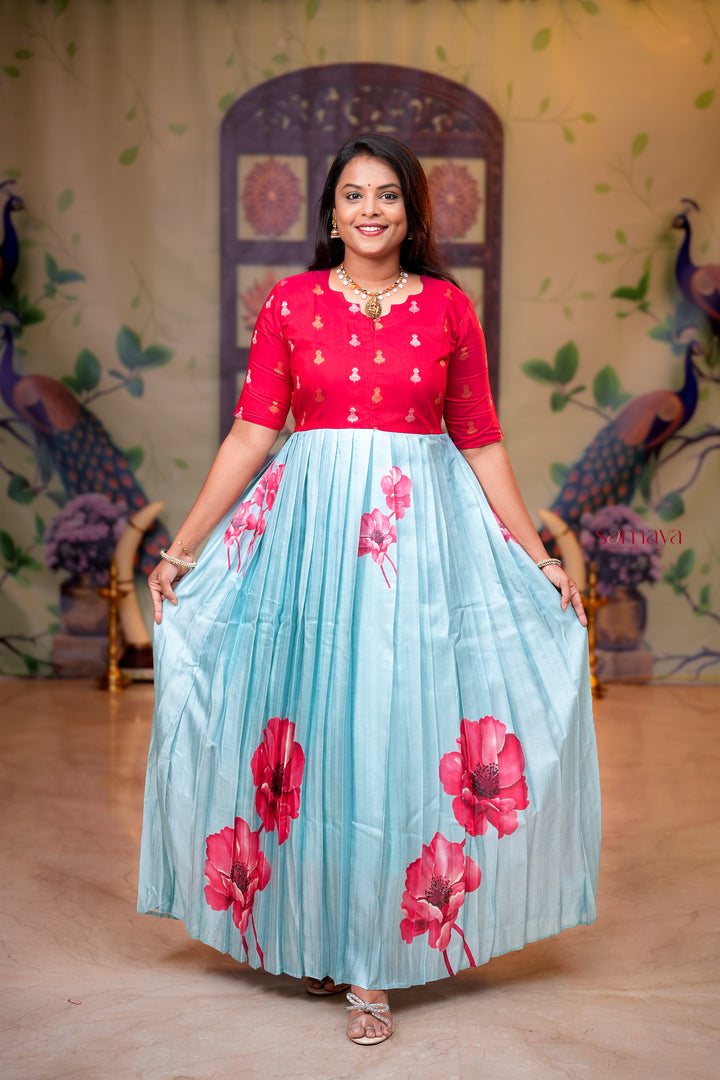 Divyashree-festive  maxi dress with lining