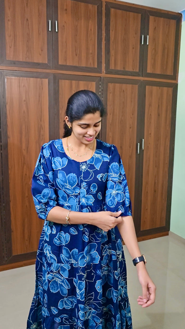 Navy blue day to night dress without lining