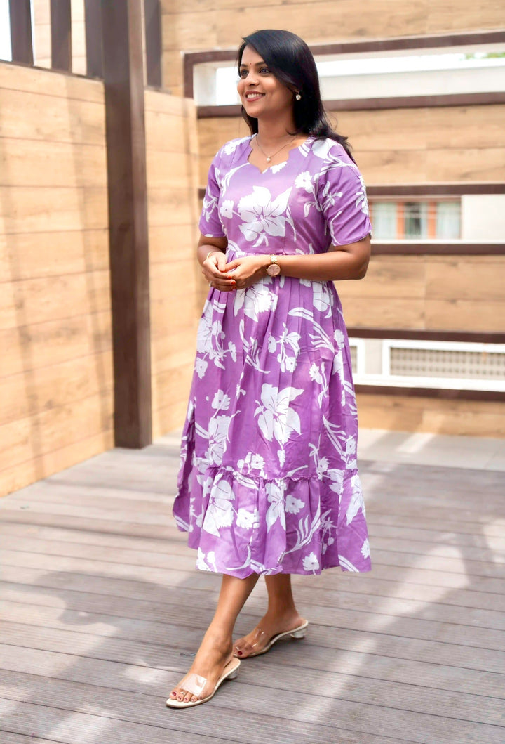 Lilac Day To Night Dress Without Lining